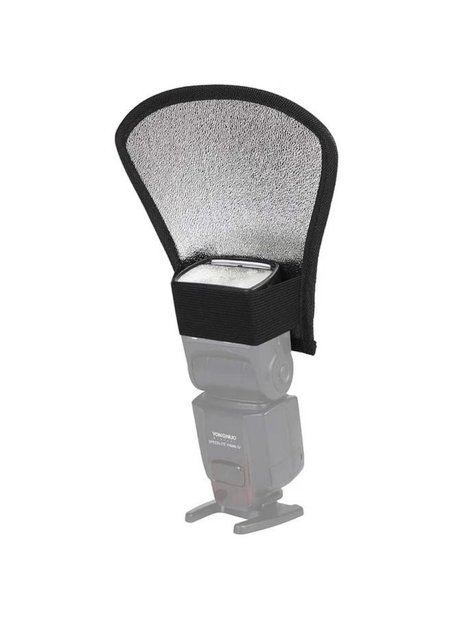 2 Pack Black Flash Diffuser Reflector 2 Sided White Silver Bounce Kit For Speedlight - Image 3